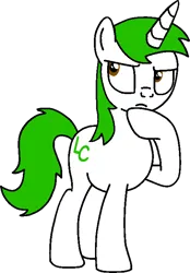 Size: 500x717 | Tagged: safe, artist:lonstecation, derpibooru import, oc, oc:lonstecation, unofficial characters only, pony, unicorn, g4, 3 legs, horn, image, male, png, raised hoof, simple background, solo, stallion, thinking, transparent background