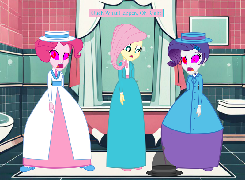 Size: 5122x3768 | Tagged: safe, artist:cartoonmasterv3, derpibooru import, fluttershy, pinkie pie, rarity, human, undead, zombie, equestria girls, g4, clothes, dress, edwardian, gown, humanized, hypno eyes, hypnosis, hypnotized, image, infected, long dress, long skirt, png, skirt