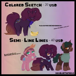 Size: 3000x3000 | Tagged: safe, derpibooru import, oc, oc:belle, oc:mercurio, oc:mirror eclipse, earth pony, pegasus, pony, unicorn, advertisement, commission info, commission open, horn, image, png