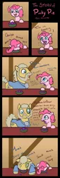 Size: 700x2054 | Tagged: safe, artist:jberg18, derpibooru import, pinkie pie, sir lintsalot, pony, the story of pinkie pie, comic, female, filly, filly pinkie pie, image, jpeg, monocle, younger