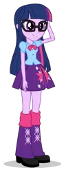 Size: 403x1047 | Tagged: safe, artist:cwt10101, derpibooru import, twilight sparkle, human, equestria girls, g4, accessory swap, clothes, cutie mark, cutie mark on clothes, glasses, image, png, simple background, skirt, transparent background, twilight sparkle's skirt, vector