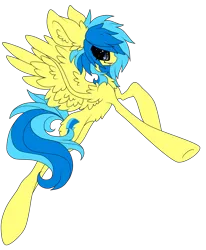 Size: 1027x1244 | Tagged: safe, artist:aspenglowe, derpibooru import, oc, unofficial characters only, pegasus, pony, 2013, blue mane, blue tail, full body, image, pegasus oc, png, simple background, solo, tail, transparent background, wings, yellow coat, yellow wings