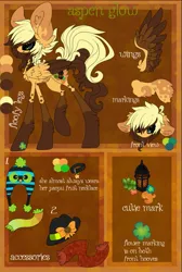 Size: 859x1280 | Tagged: safe, artist:aspenglowe, derpibooru import, oc, unofficial characters only, pony, 2013, blonde mane, blonde tail, brown mane, female, full body, image, jpeg, mare, reference sheet, solo, tail, two toned mane, two toned tail