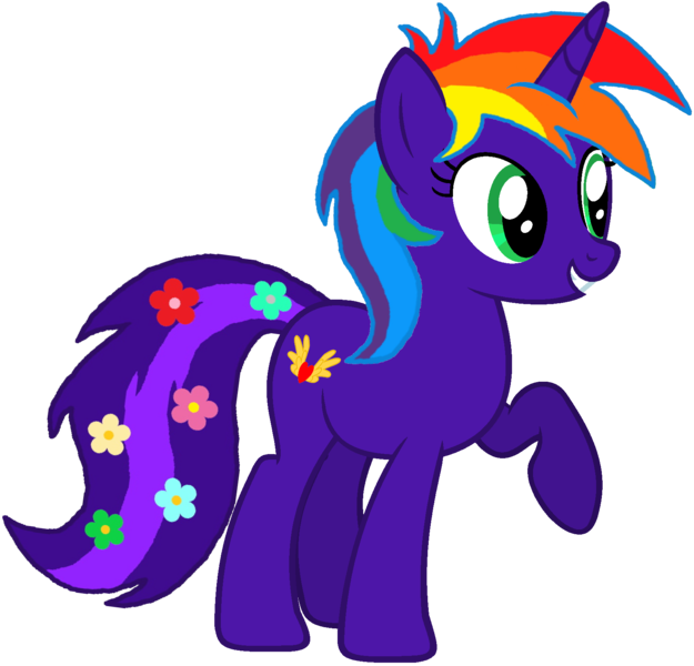 Size: 1647x1581 | Tagged: safe, artist:star-armour95, derpibooru import, oc, oc:rainbow flower, unofficial characters only, unicorn, g4, female, horn, image, png, simple background, solo, transparent background