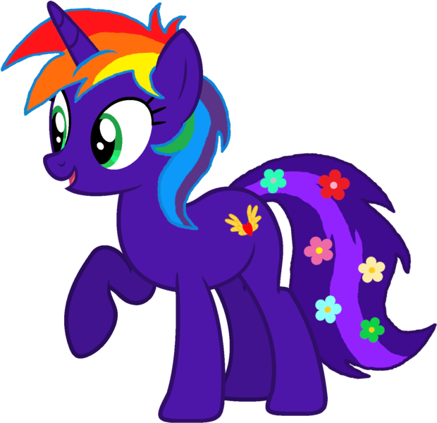 Size: 1511x1462 | Tagged: safe, artist:star-armour95, derpibooru import, oc, oc:rainbow flower, unofficial characters only, unicorn, g4, female, horn, image, png, simple background, transparent background, vector