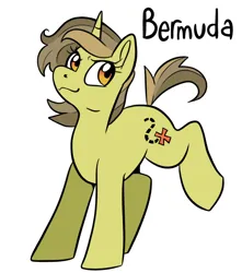 Size: 1090x1235 | Tagged: safe, artist:smirk, derpibooru import, oc, oc:bermuda, unofficial characters only, unicorn, crack shipping, horn, image, parent:daring do, parent:lyra heartstrings, png, shipping, solo