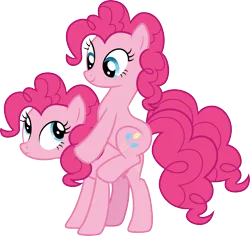 Size: 3183x3000 | Tagged: safe, artist:cloudy glow, derpibooru import, pinkie pie, earth pony, pony, g4, too many pinkie pies, clone, female, image, pinkie clone, png, ponies riding ponies, riding, riding a pony, simple background, transparent background, vector