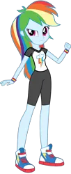 Size: 2048x5000 | Tagged: safe, artist:octosquish7260, derpibooru import, rainbow dash, human, equestria girls, g4, clothes, compression shorts, converse, cutie mark, cutie mark on clothes, eqg promo pose set, female, image, png, shirt, shoes, shorts, show accurate, simple background, solo, t-shirt, teenager, transparent background, wristband