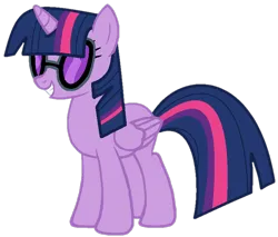 Size: 740x630 | Tagged: safe, artist:beanbases, artist:twilyisbestpone, derpibooru import, twilight sparkle, twilight sparkle (alicorn), alicorn, pony, g4, base used, cool, female, image, mare, png, simple background, smiling, solo, sunglasses, transparent background, vinyl's glasses