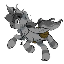 Size: 1764x1766 | Tagged: safe, artist:opalacorn, derpibooru import, oc, oc:silver stream, unofficial characters only, alicorn, pony, zebra, zebra alicorn, bag, image, jewelry, jpeg, male, necklace, running, saddle bag, simple background, smiling, solo, stallion, white background, wind, windswept mane, zebra oc