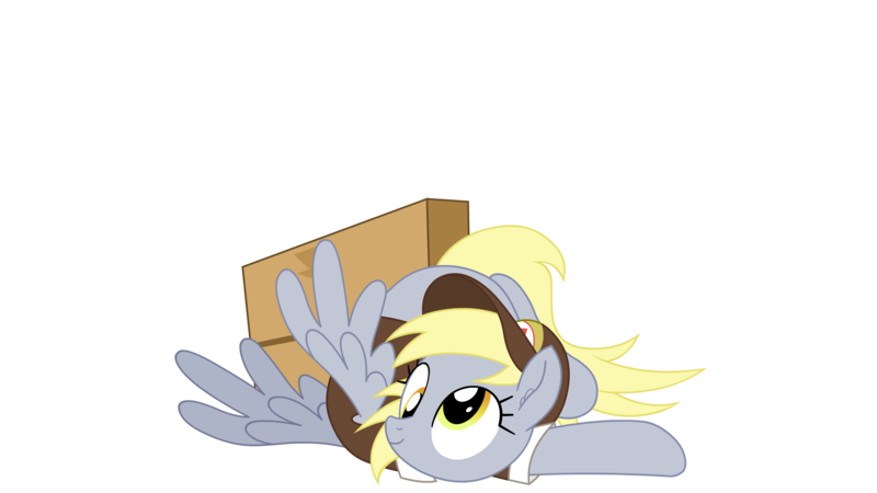 Size: 3840x2160 | Tagged: safe, artist:spookitty, derpibooru import, derpy hooves, pegasus, pony, rainbow dash presents, family guy death pose, female, image, mare, png, solo