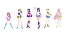 Size: 1024x536 | Tagged: safe, derpibooru import, applejack, fluttershy, pinkie pie, rainbow dash, rarity, twilight sparkle, equestria girls, g4, image, jpeg, mane six, sailor moon (series), solo