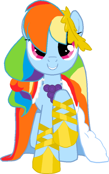 Size: 529x842 | Tagged: safe, artist:bswprecious, derpibooru import, rainbow dash, pegasus, pony, g4, the best night ever, clothes, dress, female, gala dress, grin, image, mare, png, rainbow dash always dresses in style, smiling, solo, vector