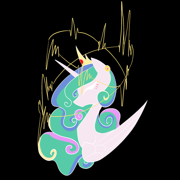 Size: 2048x2048 | Tagged: safe, artist:jess181307, derpibooru import, princess celestia, alicorn, pony, black background, bust, female, image, mare, png, portrait, simple background, solo