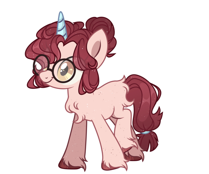 Size: 3600x3000 | Tagged: artist needed, safe, derpibooru import, oc, oc:sugar spoon, unofficial characters only, pony, unicorn, ambiguous gender, blank flank, chest fluff, fluffy, glasses, hair bun, hairband, horn, image, png, ponysona, simple background, solo, transparent background, unicorn oc, unshorn fetlocks