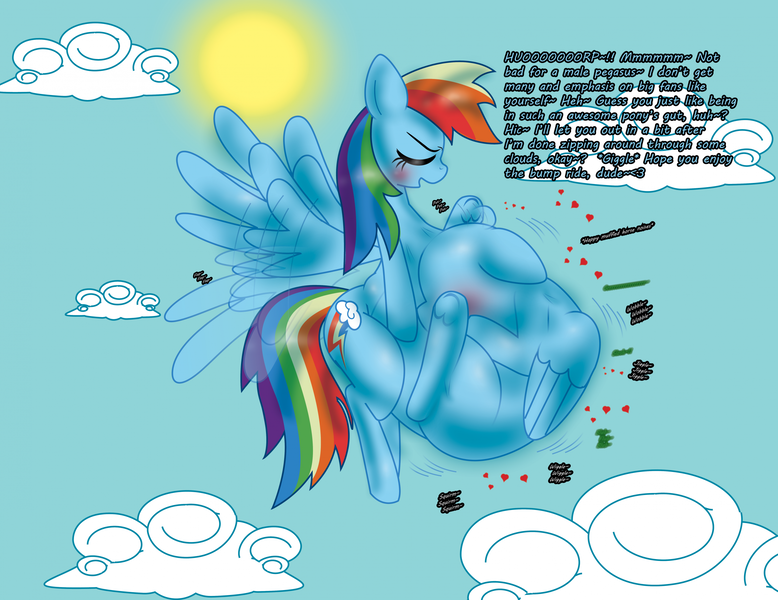 Size: 2185x1686 | Tagged: questionable, artist:fancy_blue, derpibooru import, rainbow dash, fat, image, png, vore