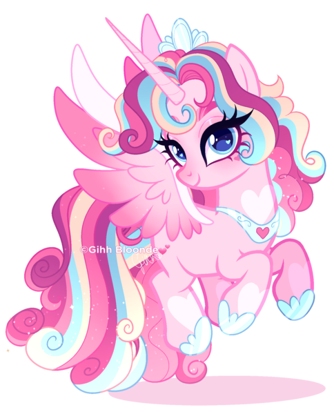 Size: 1696x2104 | Tagged: safe, artist:gihhbloonde, derpibooru import, oc, alicorn, pony, female, image, magical lesbian spawn, mare, offspring, parent:pinkie pie, parent:princess cadance, parents:cadancepie, png, simple background, solo, transparent background