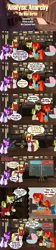 Size: 1280x5715 | Tagged: safe, artist:jasperpie, derpibooru import, oc, oc:aramau, oc:firebrand, oc:goldenfox, oc:valor blaze, oc:velvet smoke, oc:voice of reason, pony, aramau is not amused, clothes, coaltown, comic, firebrand is not amused, foal, glasses, gun, image, jpeg, rifle, scoreboard, slouch hat, sniper rifle, stroller, team fortress 2, tf2 analysis anarchy, unamused, uniform, weapon