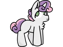 Size: 2732x2048 | Tagged: safe, artist:nitrox, derpibooru import, sweetie belle, pony, unicorn, blank flank, chest fluff, colt, cute, foal, green eyes, horn, image, looking away, male, png, rule 63, shading, short tail, silver bell, simple background, smiling, tail, transparent background, white fur