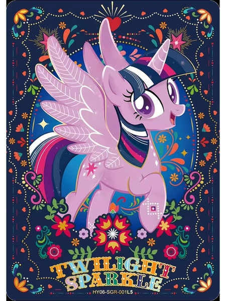 Size: 1080x1440 | Tagged: safe, derpibooru import, official, twilight sparkle, twilight sparkle (alicorn), alicorn, pony, series:卡游辉月六, g4, card, english, female, image, jpeg, kayou, merchandise, solo, text, trading card