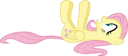 Size: 6734x3000 | Tagged: safe, artist:cloudy glow, derpibooru import, fluttershy, pegasus, pony, g4, female, image, lying down, mare, png, prone, simple background, solo, transparent background, vector