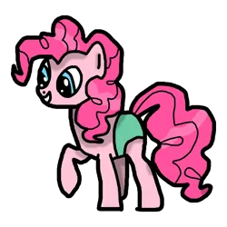 Size: 1024x1024 | Tagged: safe, artist:background_pon3, derpibooru import, pinkie pie, earth pony, pony, g4, clothes, digital art, female, image, panties, pants, party pony, pinkamena diane pie, png, solo, underwear