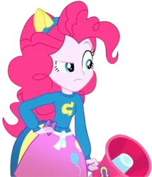 Size: 827x966 | Tagged: safe, derpibooru import, edit, edited screencap, editor:homersimpson1983, screencap, pinkie pie, human, equestria girls, g4, background removed, image, megaphone, not a vector, png, solo, wondercolt ears, wondercolts, wondercolts uniform