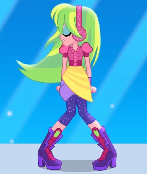 Size: 676x803 | Tagged: safe, derpibooru import, screencap, lemon zest, human, equestria girls, g4, cropped, dance magic (song), equestria girls specials, eyes closed, eyeshadow, female, grin, headphones, image, makeup, my little pony equestria girls: dance magic, png, smiling, solo