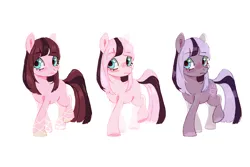 Size: 3736x2500 | Tagged: safe, artist:kraytt-05, derpibooru import, oc, unnamed oc, unofficial characters only, earth pony, pony, ballet slippers, eyebrows, eyebrows visible through hair, female, frown, high res, image, mare, offspring, parent:cheese sandwich, parent:pinkie pie, parents:cheesepie, png, simple background, solo, white background