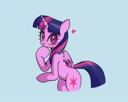 Size: 1766x1411 | Tagged: safe, artist:shagin_, derpibooru import, twilight sparkle, twilight sparkle (alicorn), alicorn, pony, g4, blushing, cute, female, heart, image, jpeg, mare, simple background, smiling, solo