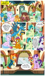 Size: 3000x5000 | Tagged: suggestive, derpibooru import, editor:wild stallions, gallus, ocellus, rarity, sandbar, silverstream, smolder, starlight glimmer, sunburst, sunset shimmer, yona, comic:the first incestuous foal of sunset shimmer, g4, brother and sister, disguise, disguised changeling, fake rarity, female, friendship express, image, locomotive, male, png, shimmerburst, shipping, siblings, starburst, steam locomotive, straight, student six, sunny siblings, this will end in detention, this will end in pain and/or death, train