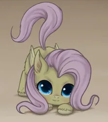 Size: 1600x1800 | Tagged: safe, artist:zetamad, derpibooru import, fluttershy, pegasus, pony, g4, ass up, behaving like a cat, blushing, cute, ear fluff, face down ass up, female, fluttercat, folded wings, image, jpeg, looking at you, looking up, looking up at you, mare, shyabetes, simple background, solo, unshorn fetlocks, wings