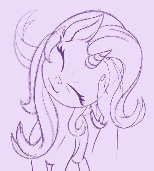 Size: 1800x2000 | Tagged: safe, artist:zetamad, derpibooru import, starlight glimmer, human, pony, unicorn, g4, behaving like a cat, cute, duo, eyes closed, female, glimmerbetes, hand, horn, human on pony petting, human pov, image, jpeg, lineart, mare, offscreen character, offscreen human, petting, pov, sketch