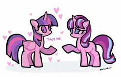 Size: 2048x1296 | Tagged: source needed, safe, artist:petaltwinkle, derpibooru import, starlight glimmer, twilight sparkle, twilight sparkle (alicorn), alicorn, pony, unicorn, g4, season 5, the cutie re-mark, crying, duo, duo female, female, forgiveness, horn, image, jpeg, scene interpretation, talking, text