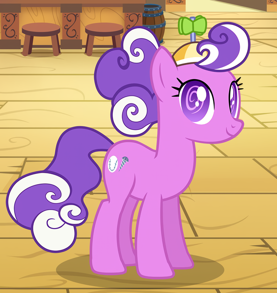 Size: 1346x1424 | Tagged: safe, ai content, derpibooru import, idw, machine learning assisted, official, screwball, earth pony, pony, g4, spoiler:comic, cropped, female, gameloft, hat, idw showified, image, mare, my little pony: magic princess, my little pony: ponyville mysteries, pink, pink coat, png, ponyville mysteries #2, propeller hat, purple, purple mane, purple tail, solo, standing, stool, swirly eyes, tail, white