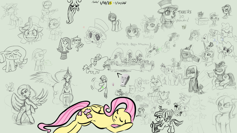 Size: 1920x1080 | Tagged: safe, anonymous artist, artist:anonymous, artist:darkdoomer, artist:gold meddle, artist:pylony, artist:skyencefiction, artist:zan logemlor, ponerpics import, derpy hooves, fluttershy, linky, moondancer, princess celestia, princess luna, shoeshine, starlight glimmer, twilight sparkle, oc, oc:anon, oc:flawless sparklemoon, ponified, alicorn, earth pony, human, pegasus, pony, unicorn, /bale/, /mlp/, /pgd/, 4chan, collaboration, female, image, magma.com, mare, monster energy, png, rule 85, the last supper