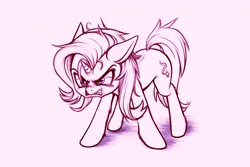 Size: 3000x2000 | Tagged: safe, artist:zetamad, derpibooru import, starlight glimmer, pony, unicorn, g4, angry, atg 2020, female, horn, image, jpeg, mare, messy mane, monochrome, newbie artist training grounds, rage, ragelight glimmer, solo