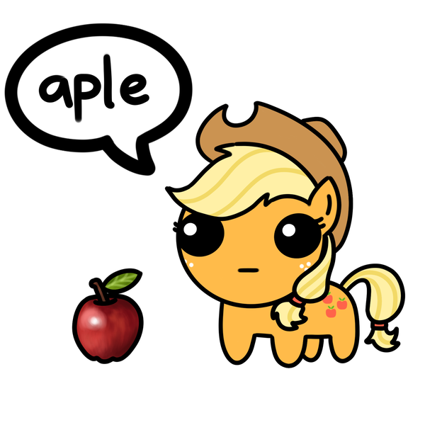 Size: 2048x2048 | Tagged: safe, artist:lewdyloops, derpibooru import, applejack, g4, apple, applejack's hat, autism creature, cowboy hat, cute, food, hat, image, png, simple background, white background