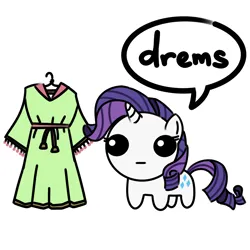 Size: 2048x2048 | Tagged: safe, artist:lewdyloops, derpibooru import, rarity, pony, unicorn, g4, autism creature, clothes, cute, cutie mark, dress, female, horn, image, my little pony, png, simple background, white background