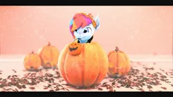 Size: 1920x1080 | Tagged: safe, artist:fallenponiesproduction, ponerpics import, oc, unofficial characters only, pony, 3d, image, jpeg, male, pumpkin, solo, stallion