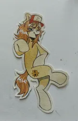 Size: 2393x3701 | Tagged: safe, artist:k0potb, derpibooru import, oc, unofficial characters only, earth pony, pony, image, jpeg, paper, paper pony, traditional art, watercolor painting