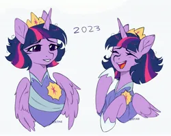 Size: 2968x2348 | Tagged: safe, artist:siatikas, derpibooru import, twilight sparkle, twilight sparkle (alicorn), alicorn, pony, unicorn, g4, the last problem, clothes, coronation dress, dress, elegant, female, gown, hoof shoes, horn, image, jewelry, jpeg, mare, redraw, regalia, second coronation dress, simple background, white background