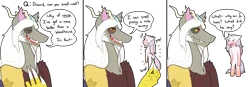 Size: 1792x627 | Tagged: suggestive, derpibooru import, discord, oc, anthro, draconequus, unicorn, g4, g5, chibi, comic, horn, image, png