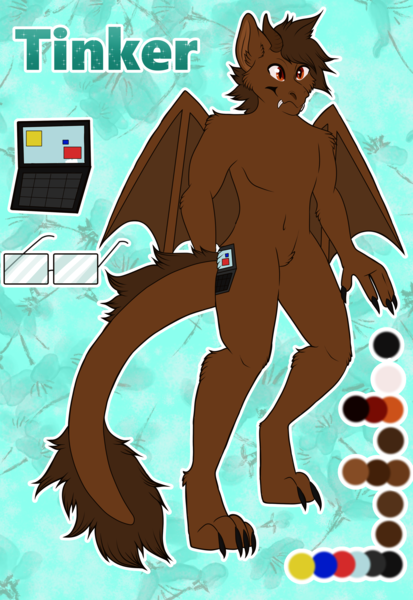 Size: 2968x4312 | Tagged: safe, artist:annuthecatgirl, derpibooru import, oc, oc:tinker(polaris), unofficial characters only, anthro, dracony, dragon, hybrid, anthro oc, brown mane, concept, concept art, glasses, image, png, reference, reference sheet, simple background, solo