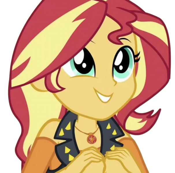 Size: 3840x3804 | Tagged: safe, derpibooru import, edit, edited screencap, editor:cutler1228, screencap, sunset shimmer, human, equestria girls, g4, female, geode of empathy, image, magical geodes, not a vector, png, simple background, smiling, solo, transparent background