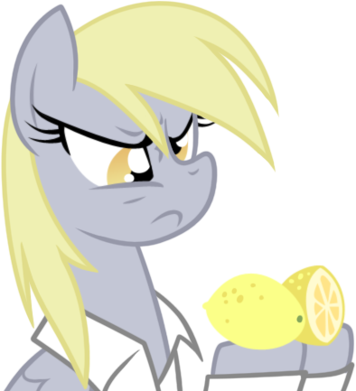 Size: 394x433 | Tagged: safe, artist:equestria-prevails, derpibooru import, derpy hooves, pegasus, pony, g4, female, food, image, lemon, png, simple background, solo, transparent background