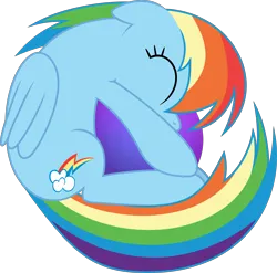 Size: 5788x5712 | Tagged: safe, artist:firlin123, rainbow dash, pegasus, pony, .svg available, absurd resolution, eyes closed, female, firefox, floppy ears, folded wings, image, mare, simple background, spinning, svg, transparent background, vector, wings