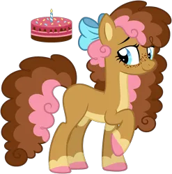 Size: 2478x2504 | Tagged: safe, artist:strawberry-spritz, derpibooru import, oc, earth pony, pony, bow, female, hair bow, image, mare, offspring, parent:carrot cake, parent:cup cake, parents:carrot cup, png, simple background, solo, transparent background