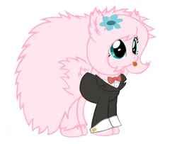 Size: 2588x2104 | Tagged: safe, artist:jennystout, derpibooru import, oc, oc:fluffle puff, unofficial characters only, clothes, cute, flufflebetes, image, jpeg, ocbetes, simple background, solo, tuxedo, vector, white background