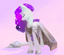 Size: 3000x2600 | Tagged: safe, artist:yanisfucker, derpibooru import, rarity, pony, unicorn, g4, abstract background, beautiful, clothes, colored hooves, dress, eyes closed, eyeshadow, female, flower, flower in hair, high res, hooves, horn, image, makeup, mare, png, shadow, shoes, slippers, solo